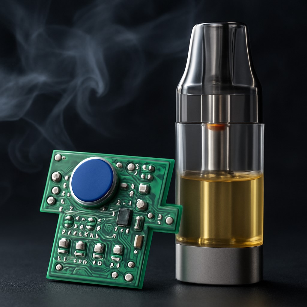 PCB for flavored e-cigarette cartridges