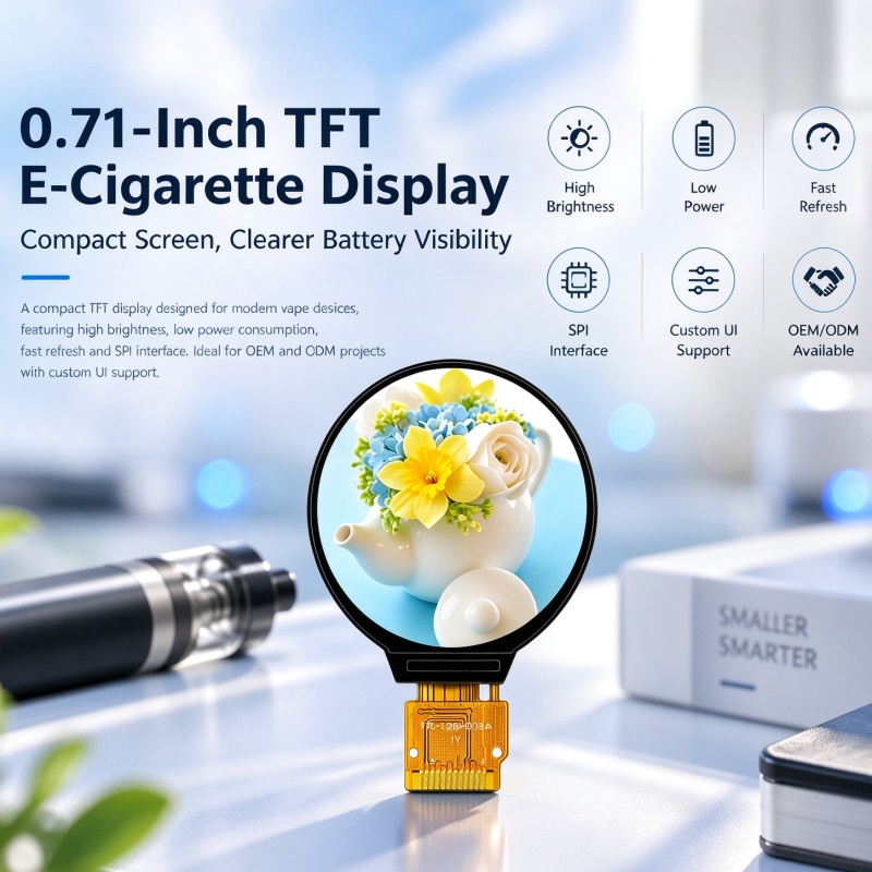 0.71-inch TFT e-cigarette display cover image