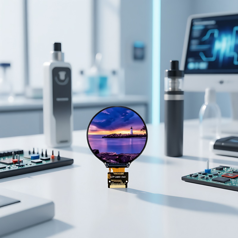round TFT vape display cover image